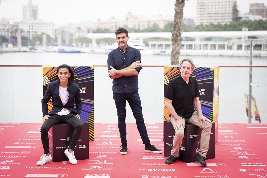 Juan Pablo Félix, Alfredo Castro y Martín López, ('Karnawal') en el Festival de Cine de Málaga