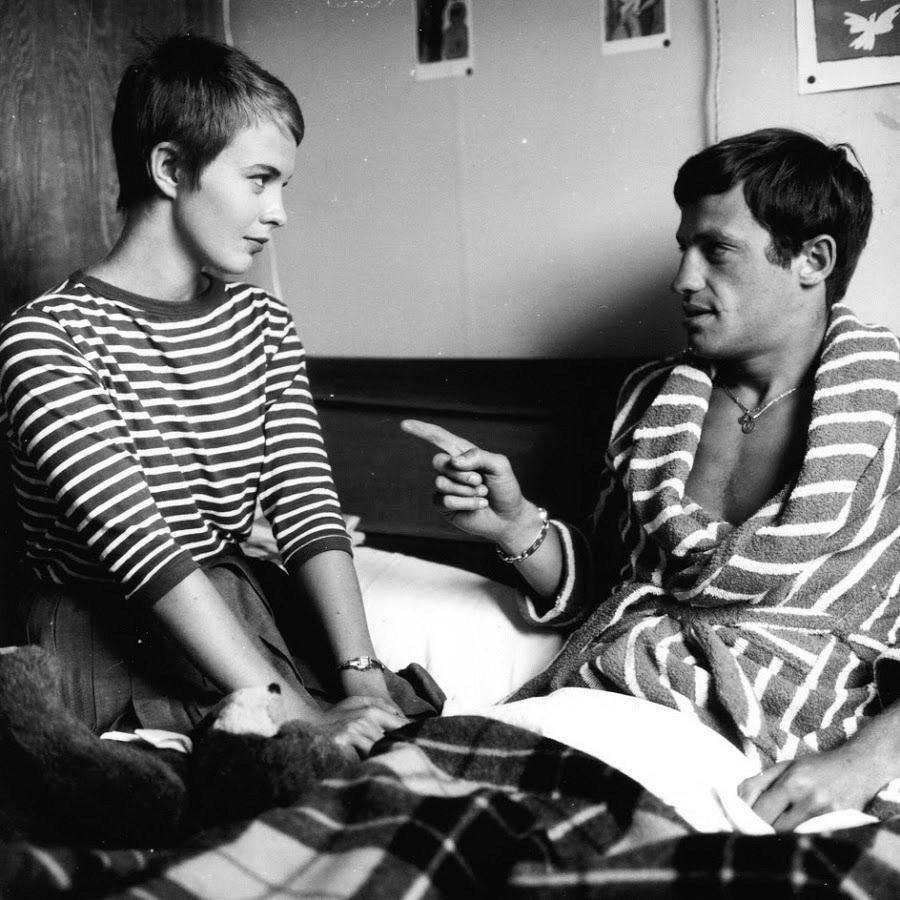 Jean Seberg y Jean Paul Belmondo en 'Al final de la escapada' (1960)