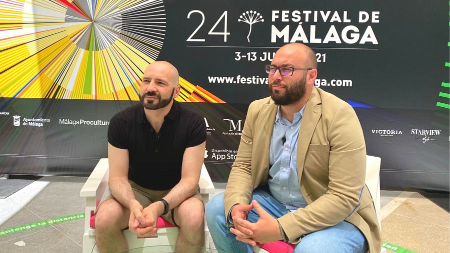 Luis Alcázar y Tomás Ocaña, productor y director de 'Lucía en la telaraña'