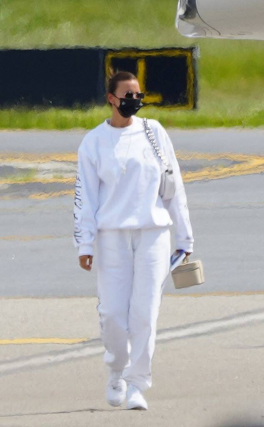Irina Shayk aterriza en New Jersey junto a Kanye West