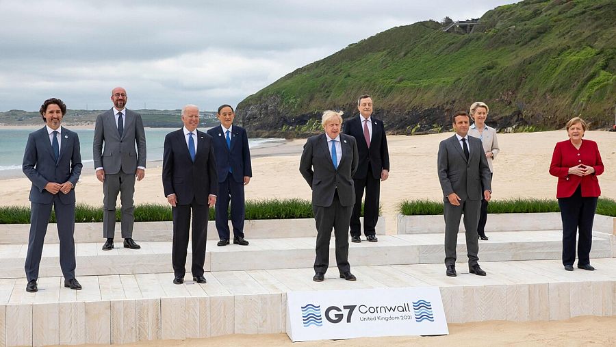 Foto de familia de la cumbre del G7 en Cornualles, Reino Unido