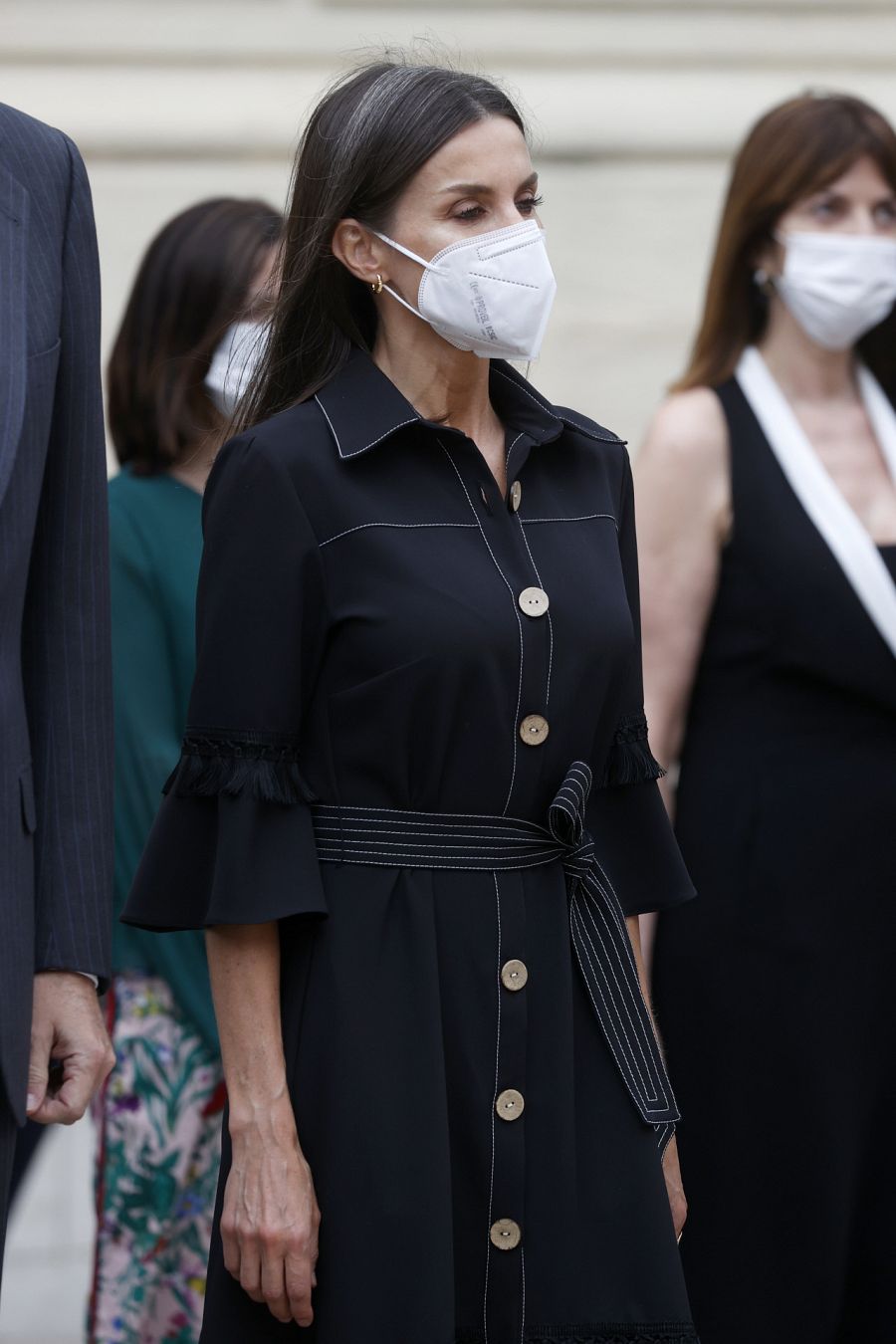 La reina Letizia con un diseño de Leyre Doueil