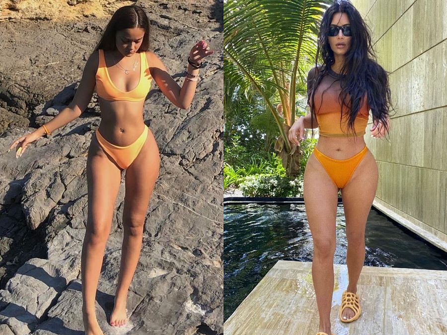 Julia Janeiro y Kim Kardashian en bikini