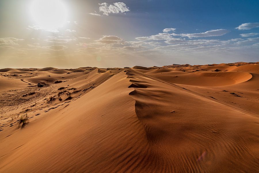 Dunas de arena en el desierto del Sahara