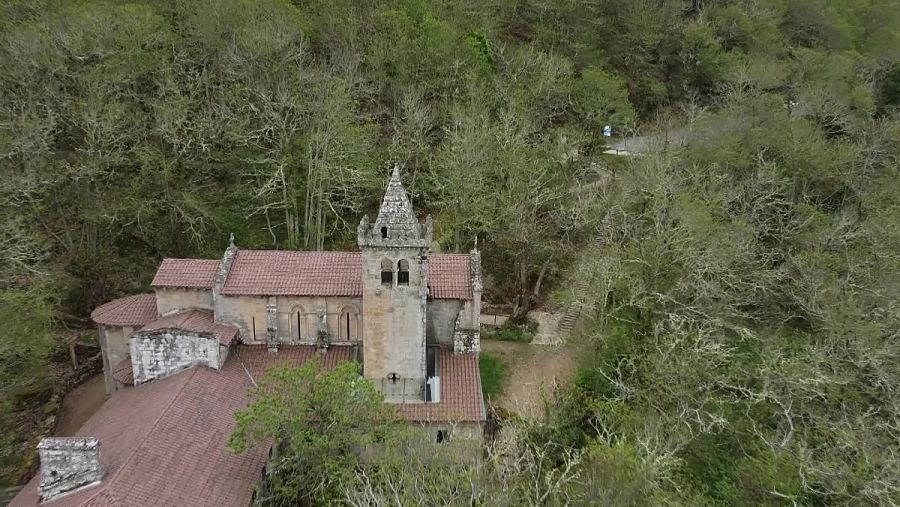 El Monasterio de Santa Cristina visto desde el cielo