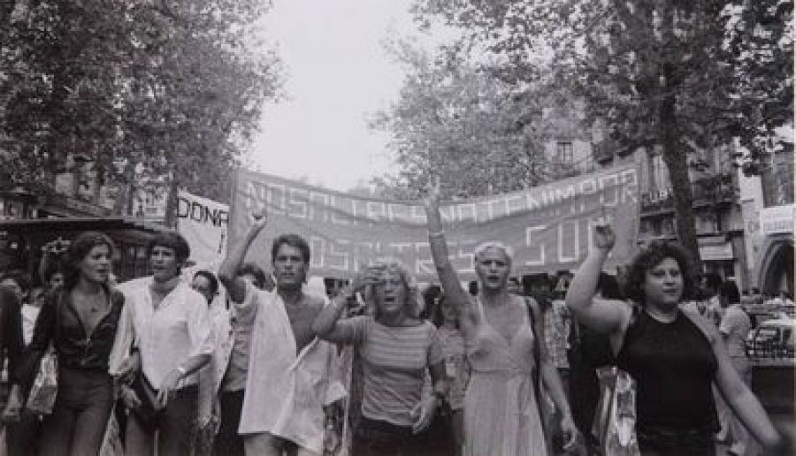 Manifestación en Barcelona en 1977