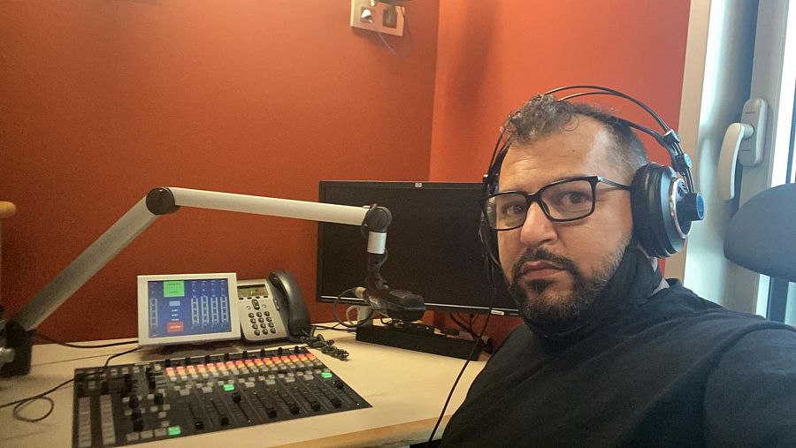 Albert Grau en un momento de la entrevista