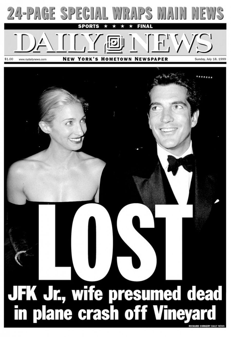 La muerte de Carolyn Bessette y John Kennedy en portada; ausente, su hermana Lauren