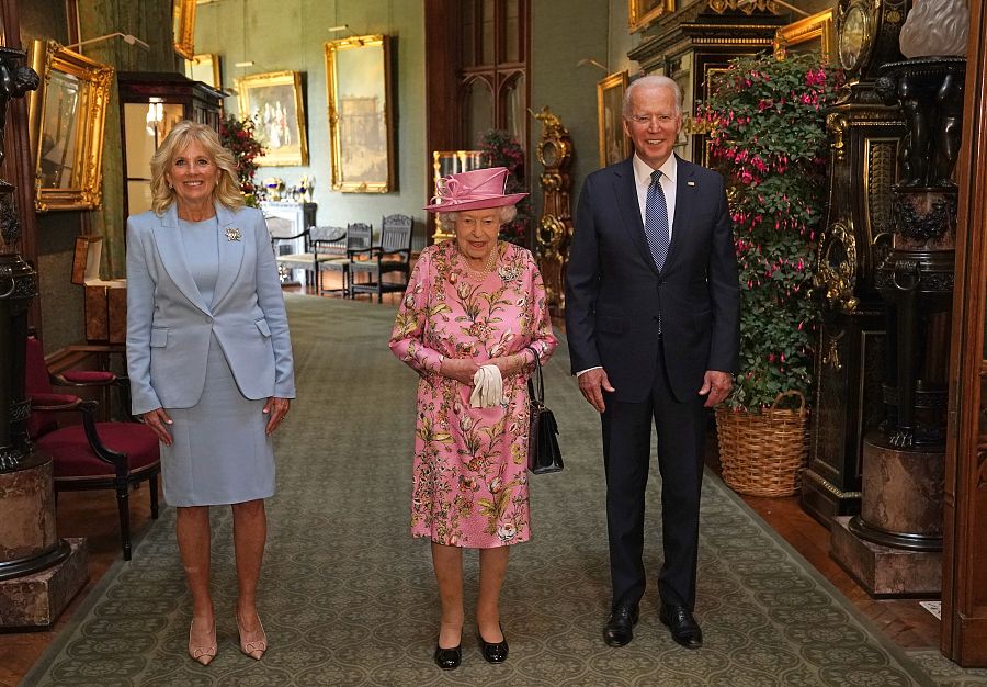 Isabel II con el presidente Joe Biden