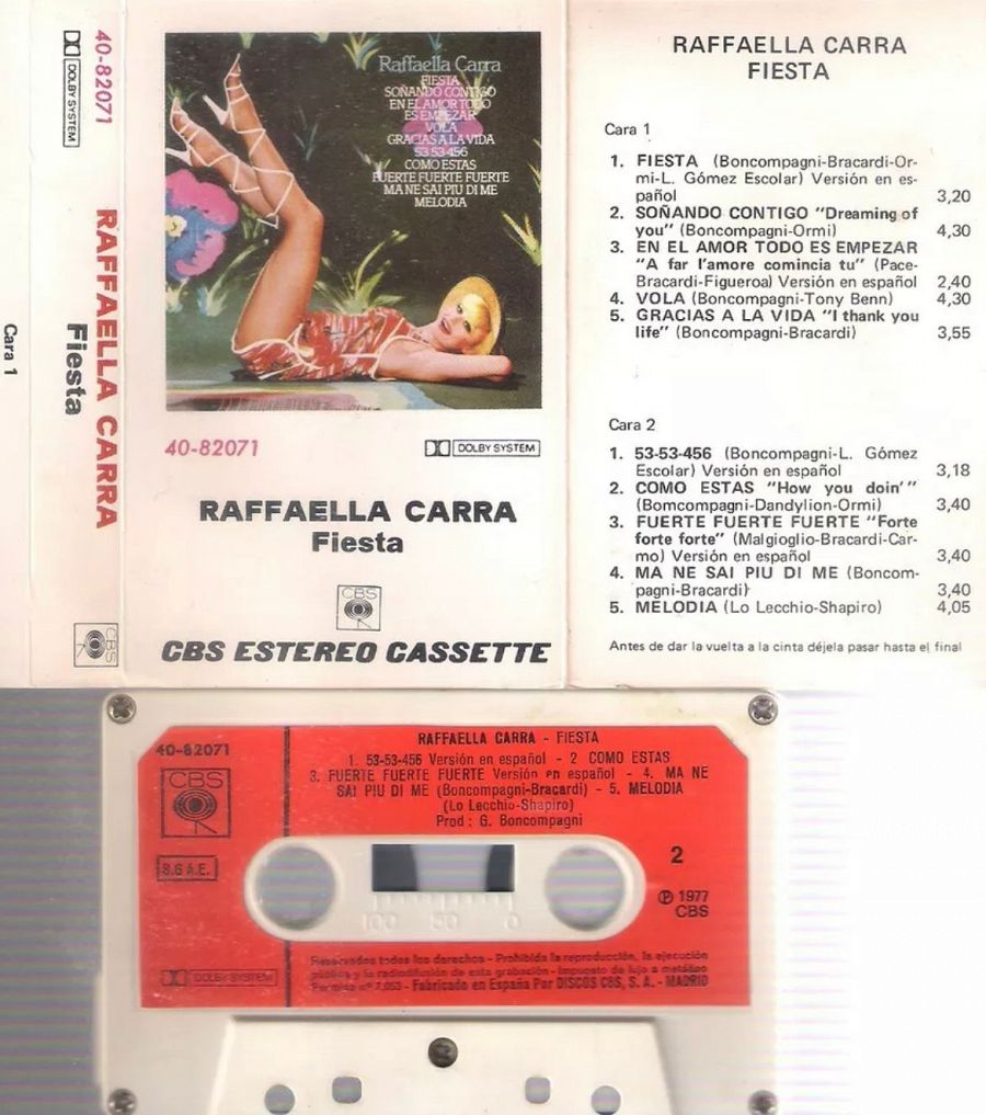 Cassette de Raffaella Carrà; de Ángel Vilda, director creativo de Brain&Beast