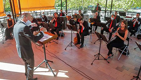 La Banda Sinfónica Municipal de Madrid en El Retiro