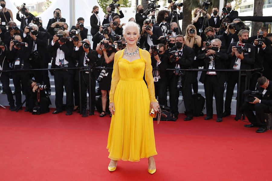 Helen Mirren en la ceremonia de apertura del Festival de Cine de Cannes 2021