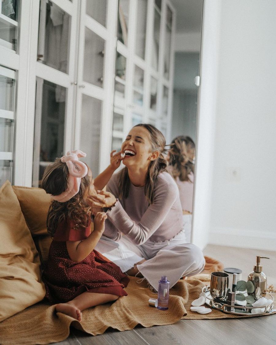 Verónica Díaz junto a su hija Gala