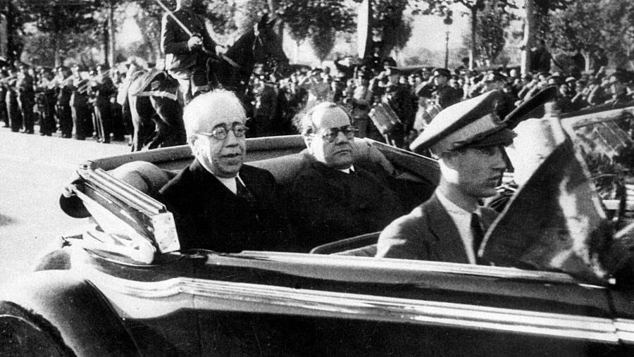 Azaña y Negrín en Barcelona