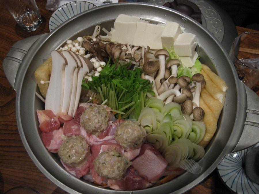 Ingredientes para preparar un chankonabe