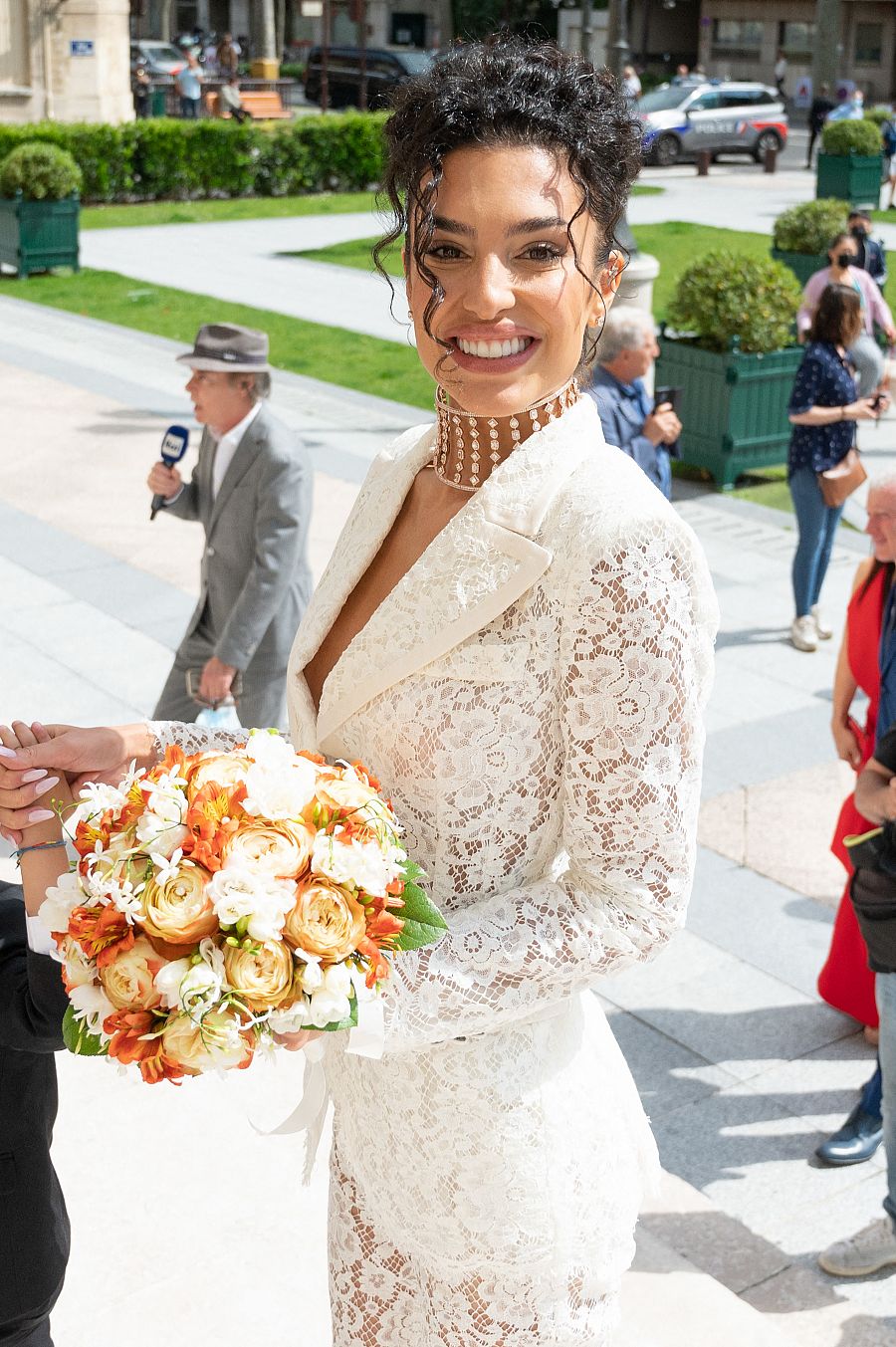 Jessica Aidi en su boda con Marco Verratti