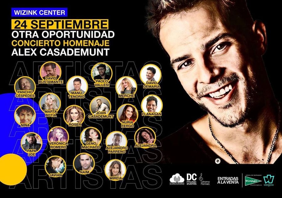Cartel de confirmados para el concierto homenaje a Álex Casademunt