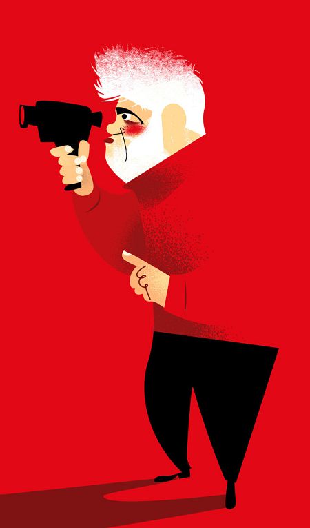 Pedro Almodóvar. Ilustración de Jorge Arévalo.