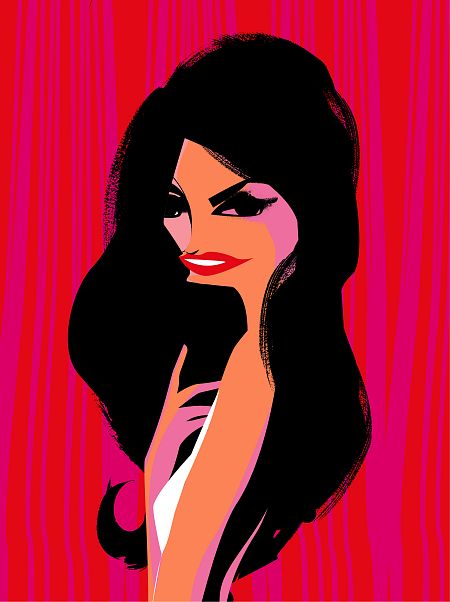 Penélope Cruz. Ilustración de Jorge Arévalo para la revista Glamour.