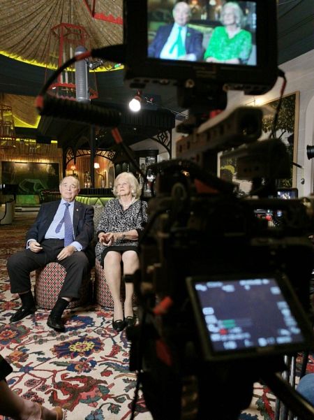 Grabación del programa dedicado a la jet set