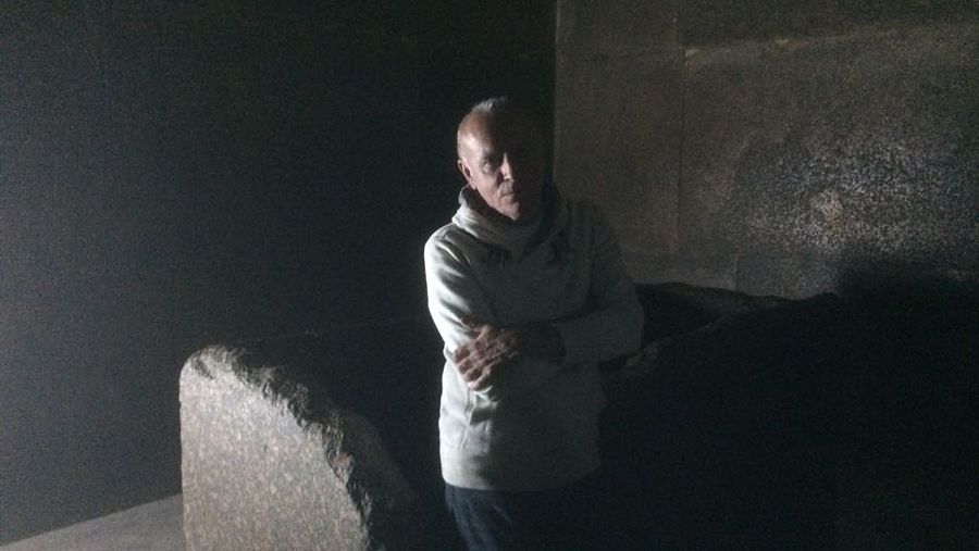 Miguel Blanco en el interior de la Gran Pirámide de Egipto