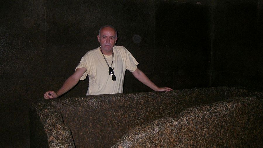Miguel Blanco en el interior de la Gran Pirámide