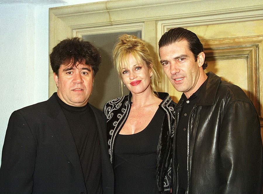 Pedro Almodóvar, Melanie Griffith y Antonio Banderas en Hollywood