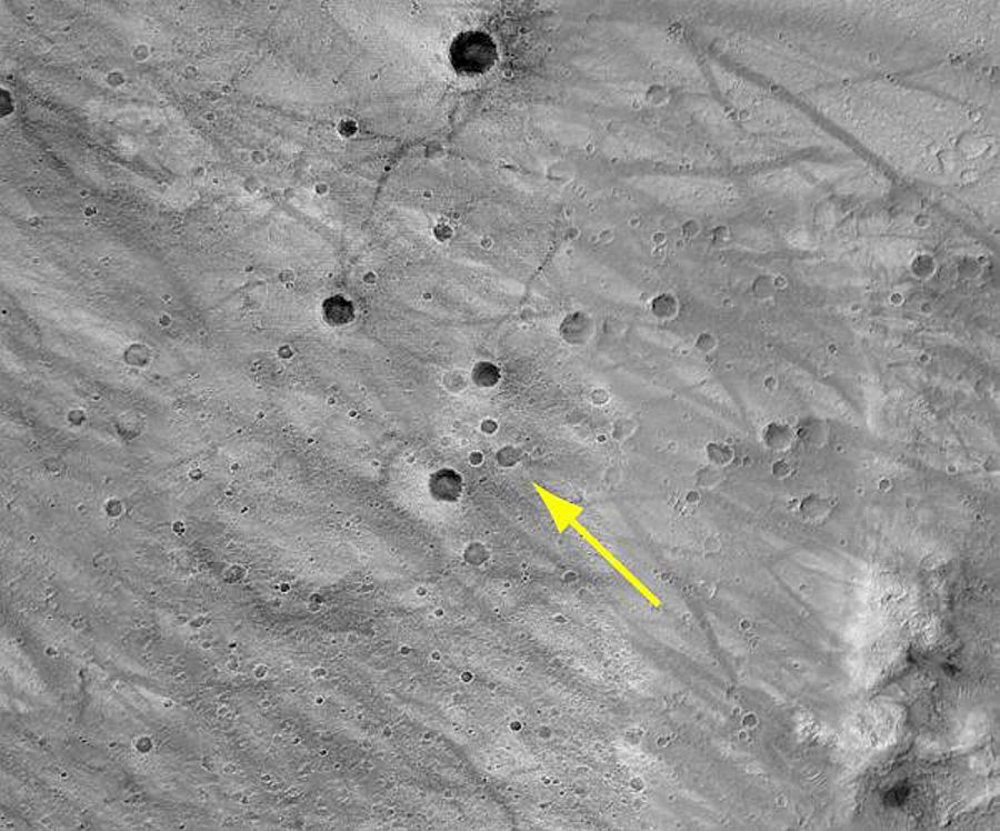 Grupo de cráteres en Marte