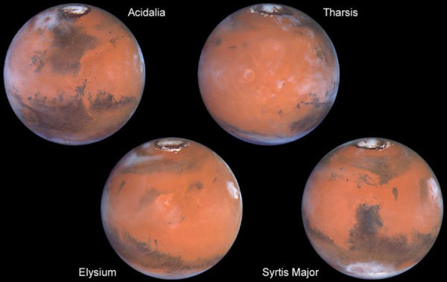 Las cuatro caras de Marte