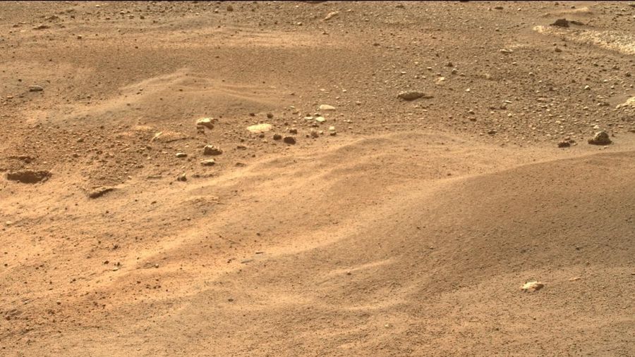 Foto tomada por el rover Perseverance de la superficie de Marte el 20 de febrero de 2021