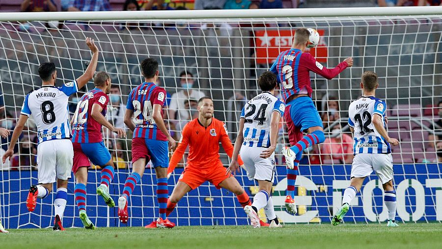 Así marcó Piqué el gol que abría el marcador