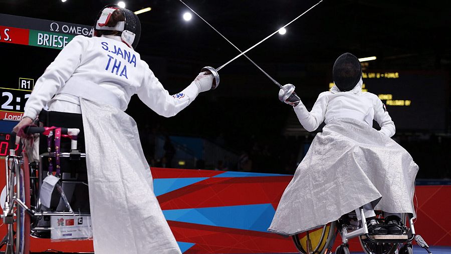 Esgrima en silla de ruedas en los Juegos Paralímpicos de Londres 2012