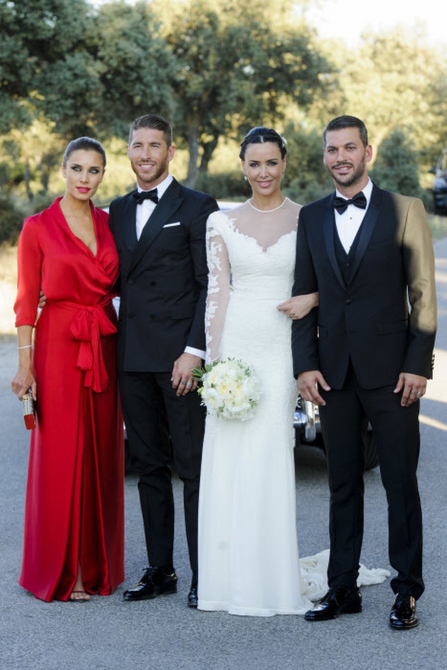 Pilar Rubio y Sergio Ramos en la boda de Vania Millán y René Ramos