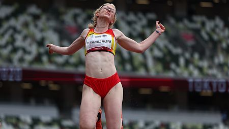 Sara Fernández, séptima en la final de salto