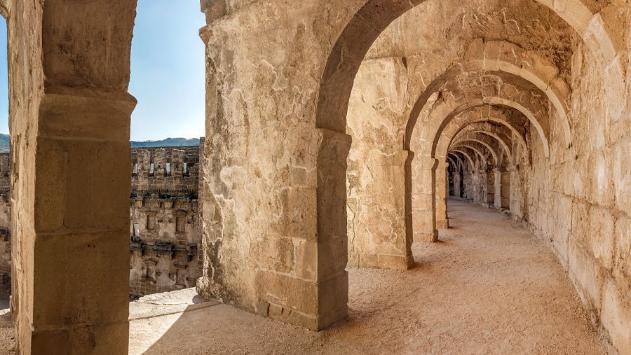 El interior del teatro de Aspendos