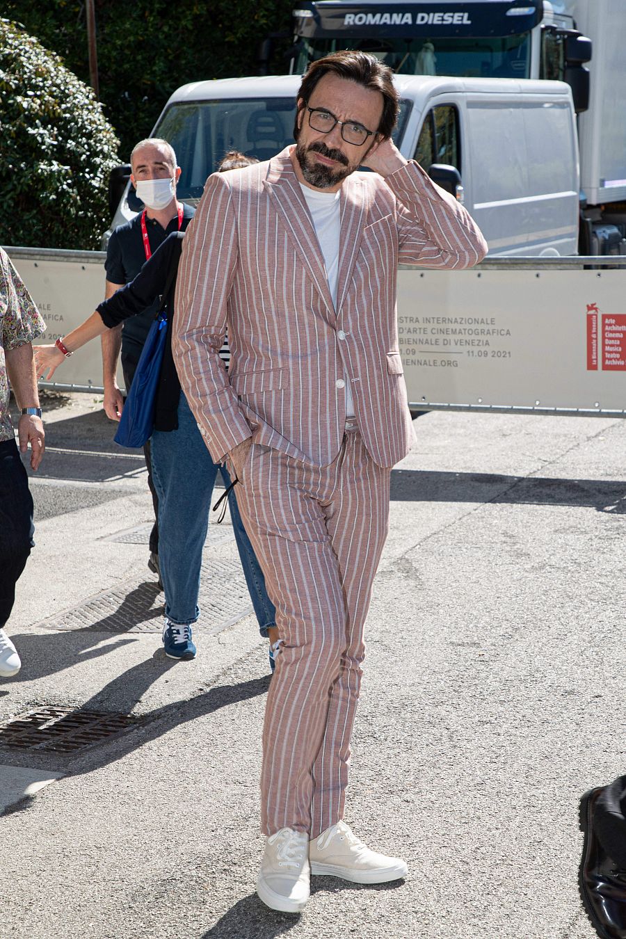 Israel Elejalde tras la rueda de prensa de 'Madres paralelas' en Venecia