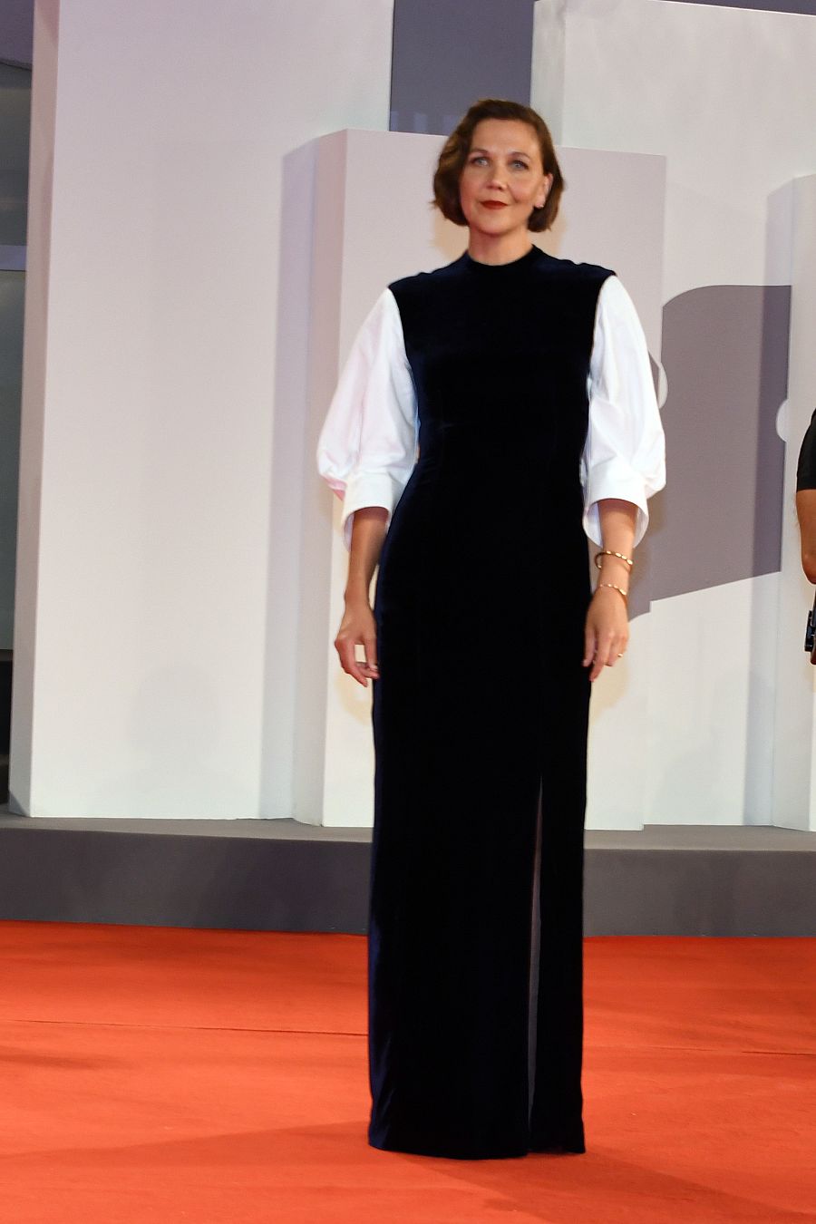 Maggie Gyllenhaal en la alfombra roja de Venecia