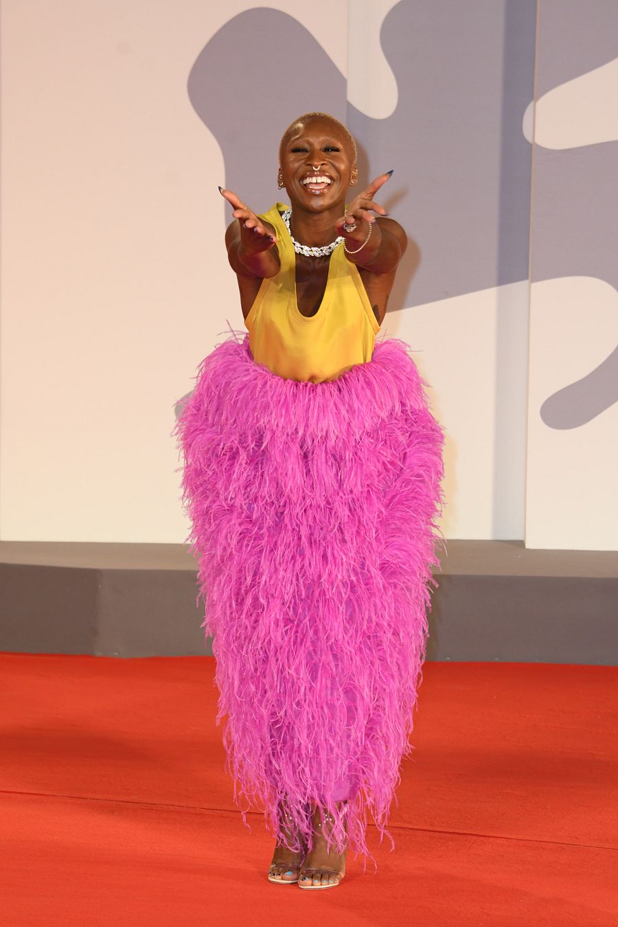 Cynthia Erivo en la alfombra roja de Venecia