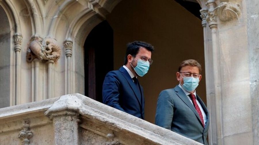  Els presidents Pere Aragonès i Ximo Puig s'han reunit a València