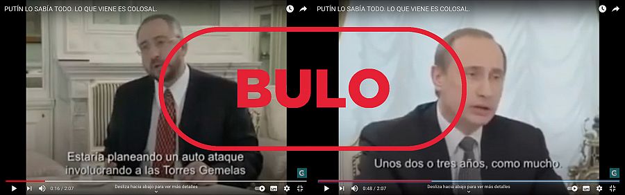 Manipulación de los subtítulos para afirmar que Putin sabía que el 11S iba a ocurrir