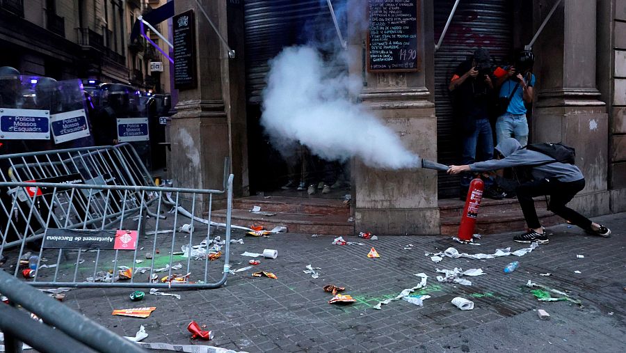 Disturbios tras la Diada de Cataluña