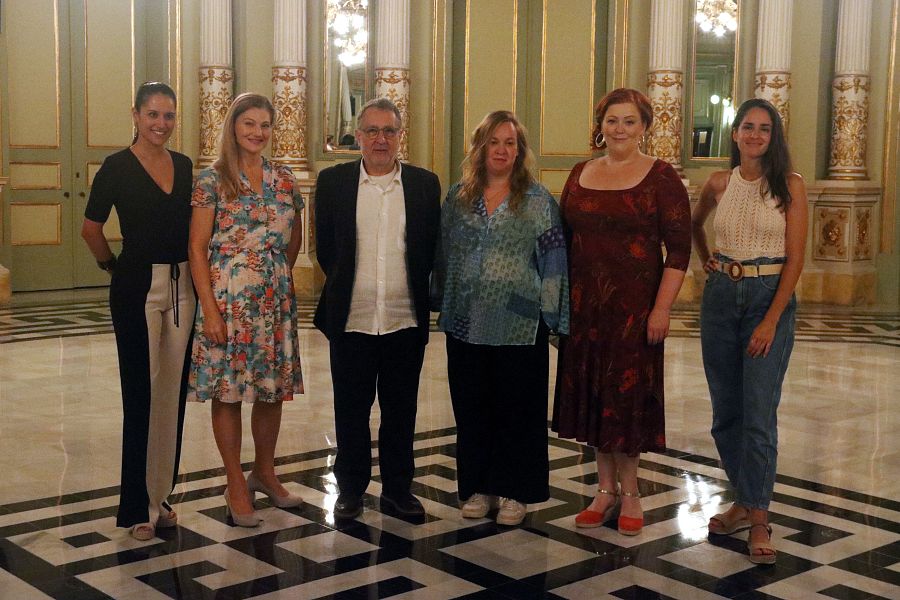 Part de l'equip d''Ariadne auf Naxos' al Liceu, el 13 de setembre del 2021