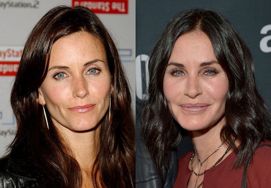 Antes y después de Courteney Cox