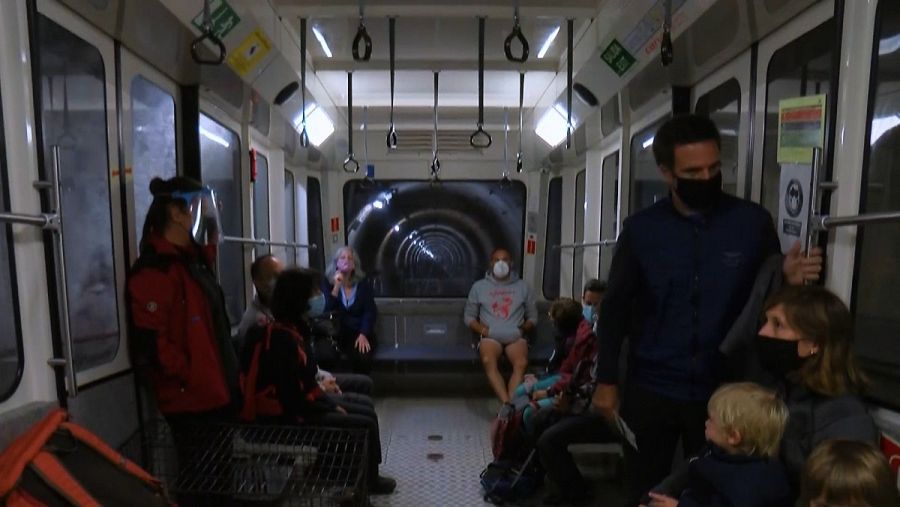 Interior del Funicular de Bulnes