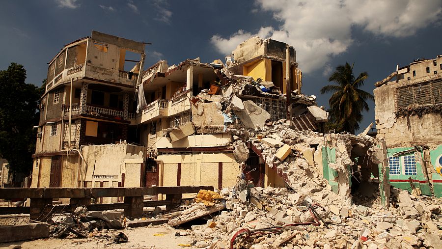 Edificios derrumbados por el terremoto de Haití