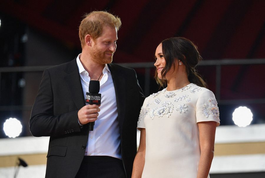 Meghan Markle y el príncipe Harry en el Global Citizen Live