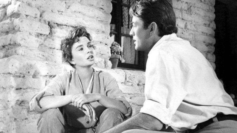 Gregory Peck y Jean Simmons en 'Horizontes de grandeza' (1958)