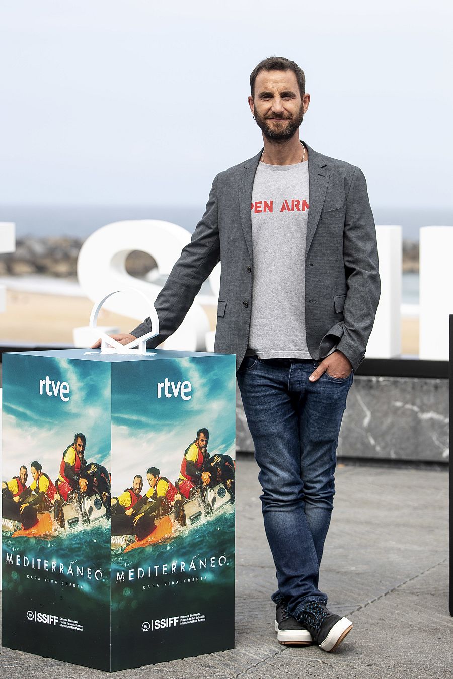 Dani Rovira presentando 'Mediterráneo' (2021) en SSIFF 69