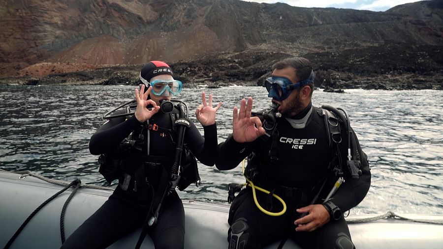 'Reduce tu huella' también practica submarinismo