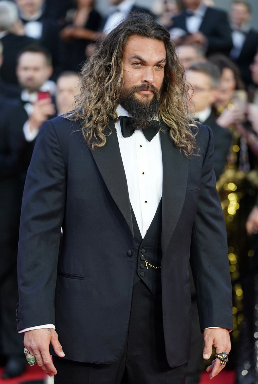 Jason Momoa en la premiere de la película